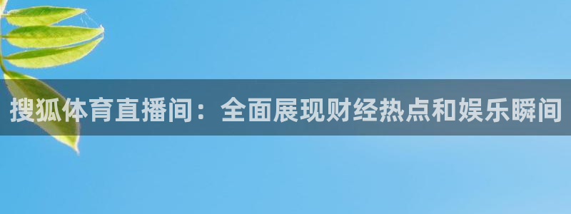 搜狐体育直播间：全面展现财经热点和娱乐瞬间